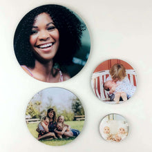 Load image into Gallery viewer, AcryliThins™ Circle Acrylic Prints - 1/8" Thin Stickable Photo Tiles