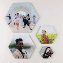 Load image into Gallery viewer, AcryliThins™ Hexagon Acrylic Prints - 1/8" Thin Stickable Photo Tiles