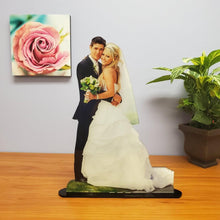 Load image into Gallery viewer, 11x14 Double Sided PhotoStatuettes™, Acrylic Photo Cut Outs, Picture Sculptures, Photo Cutouts, Picture Statuettes

