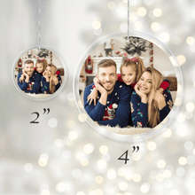 Load image into Gallery viewer, Acrylic Glass Photo Ornaments Circle