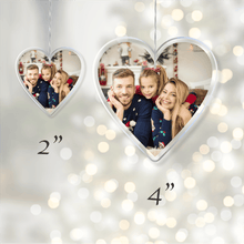 Load image into Gallery viewer, Acrylic Glass Photo Ornaments Heart