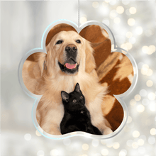 Load image into Gallery viewer, Acrylic Glass Photo Ornaments Paw Print