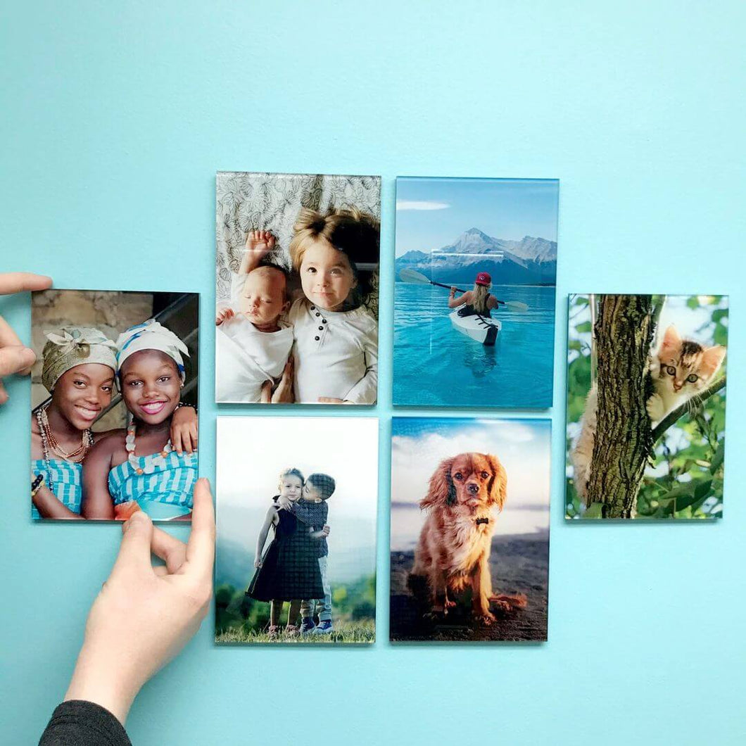 5x7 AcryliPics™ Photo CutOuts, Stickable Photo Tiles, Acrylic Prints, Stick & Re-Stick